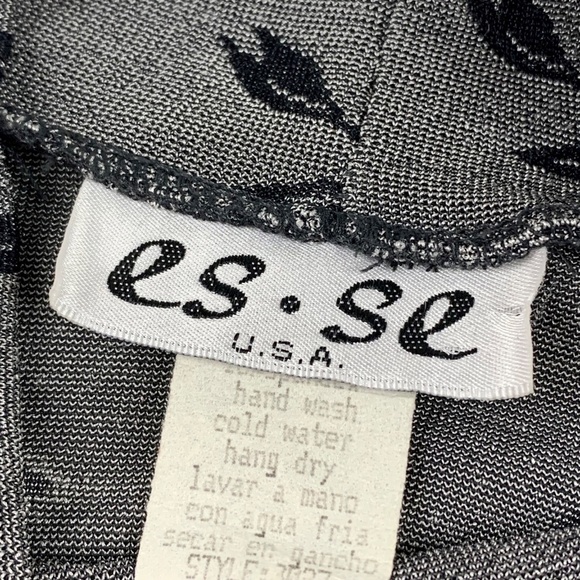 es.se Gray and Black Floral Bodycon Mini Dress - Picture 3 of 5